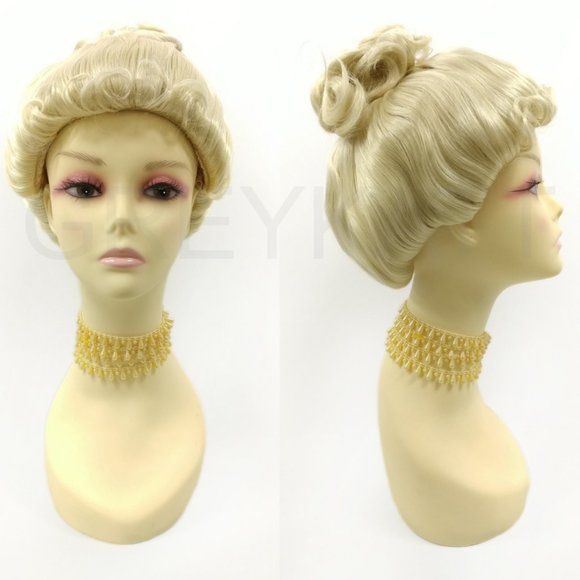 Blonde updo costume wig main image 4